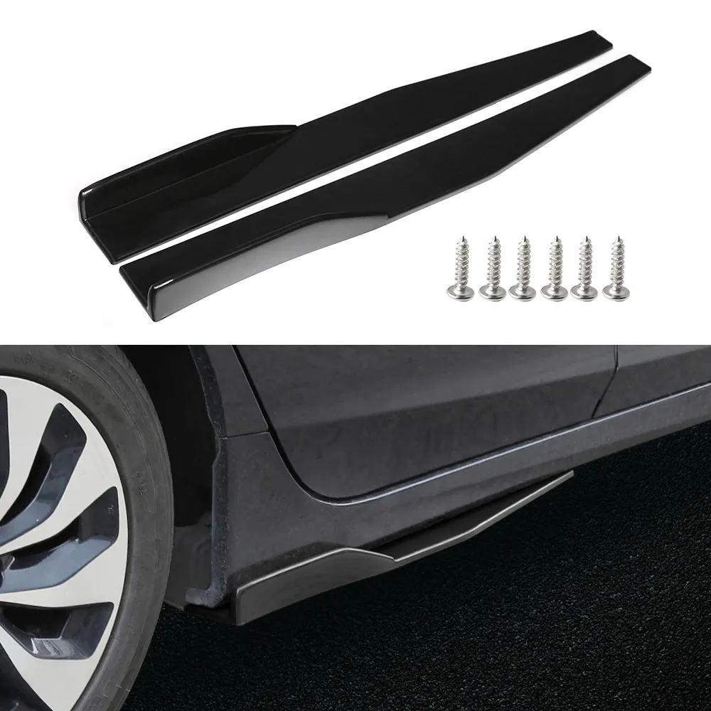 1 Pair Universal Car Side Skirt Splitters Winglet Side Wings