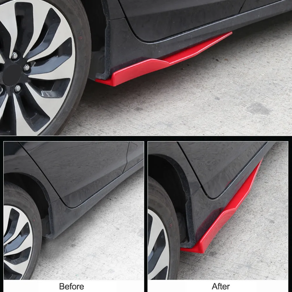 1 Pair Universal Car Side Skirt Splitters Winglet Side Wings