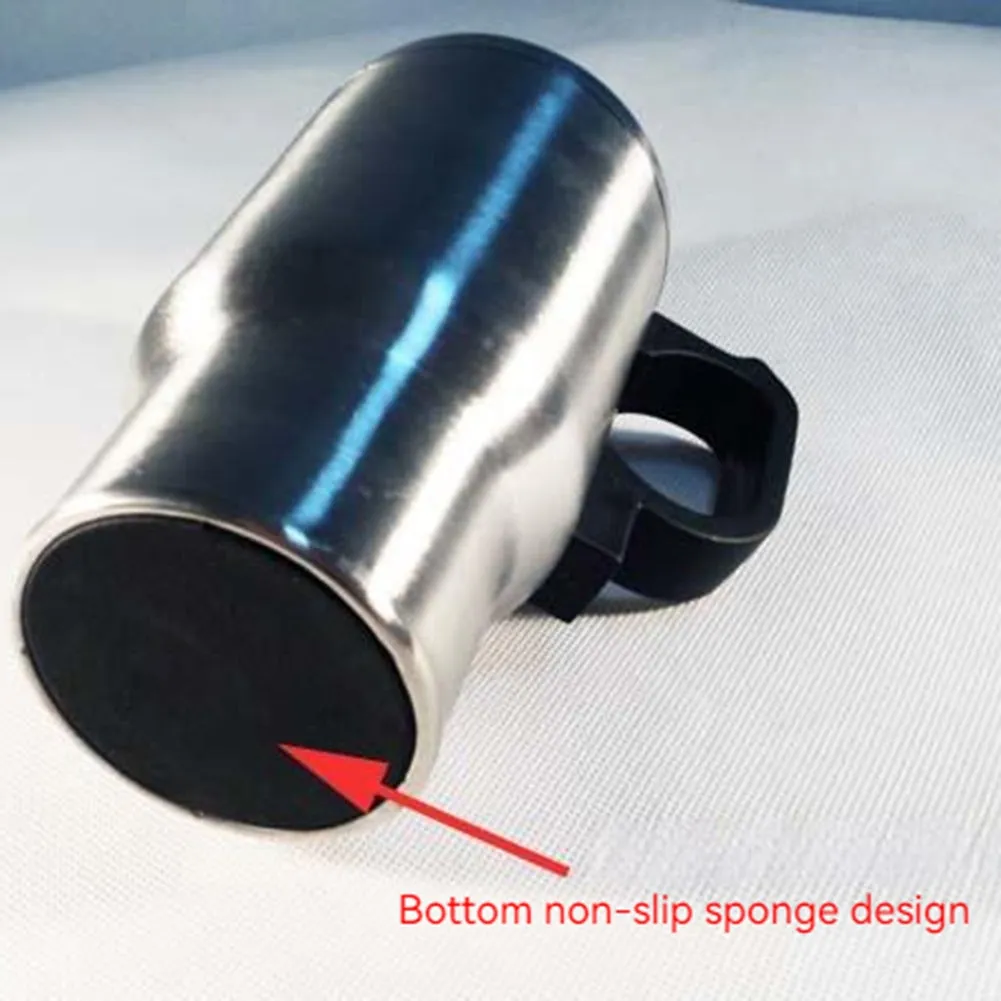 12V Car Heating Cup Car Heated Mug 450ml Stainless Steel Travel