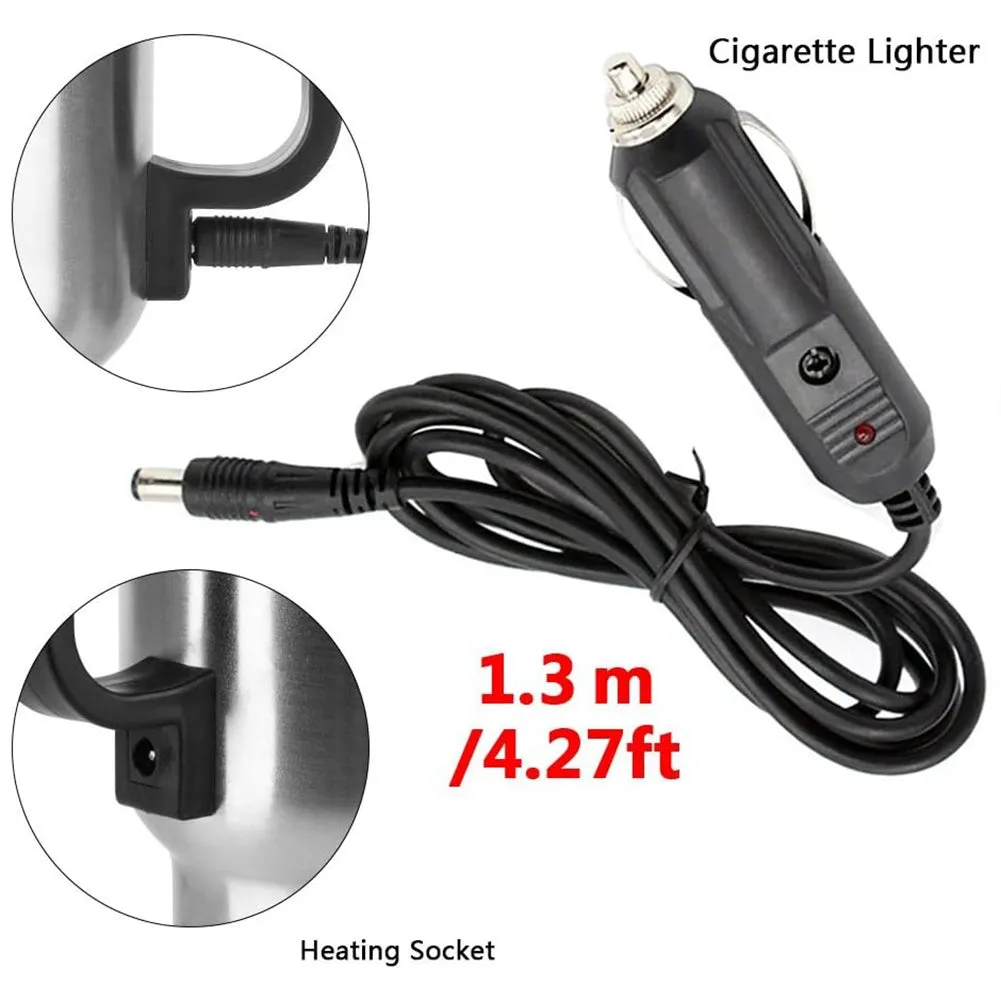 12V Car Heating Cup Car Heated Mug 450ml Stainless Steel Travel