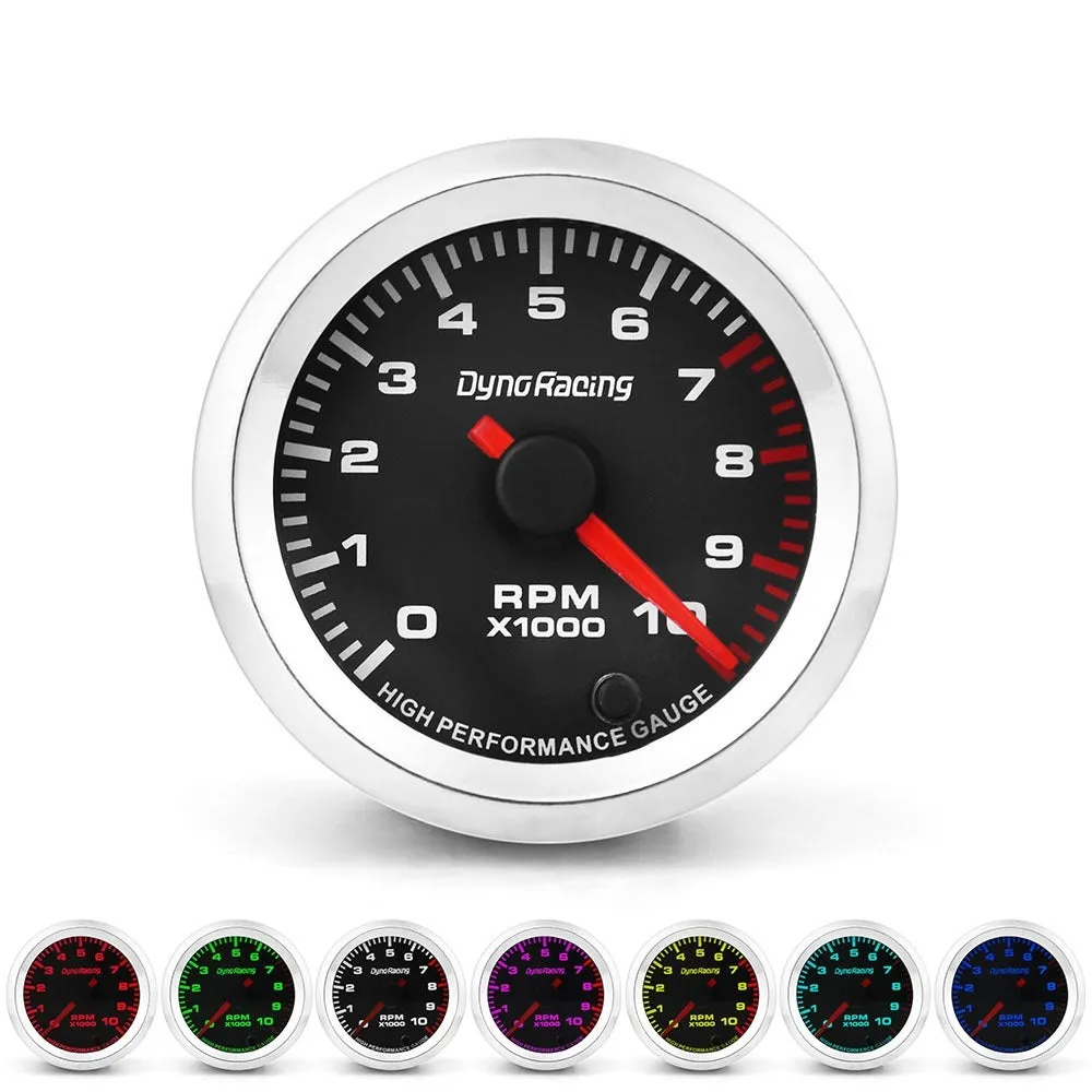 12V Car Tachometer Gauge Tacho Meter 52mm Universal 0-10000 RPM