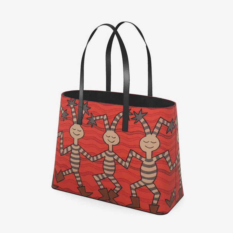 After Indian Market Leather Tote (Textured)