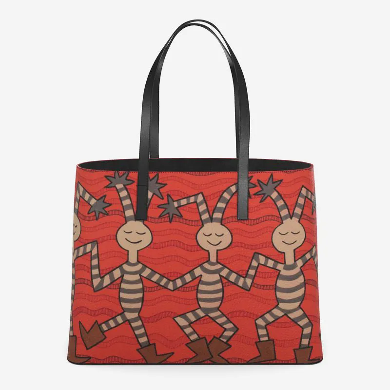 After Indian Market Leather Tote (Textured)