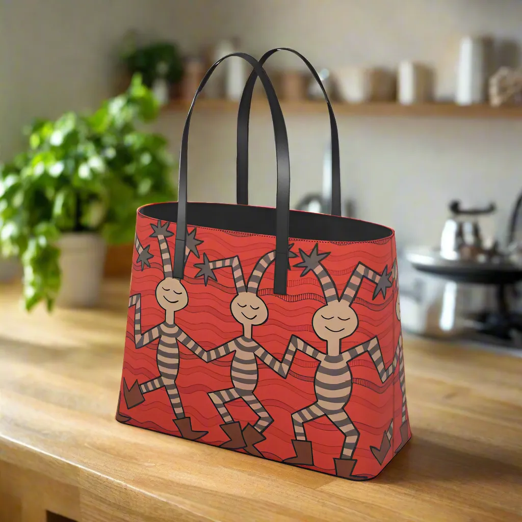 After Indian Market Leather Tote (Textured)