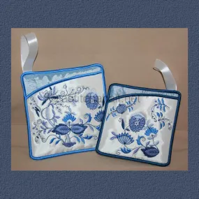 Blue Onion Pot Holders