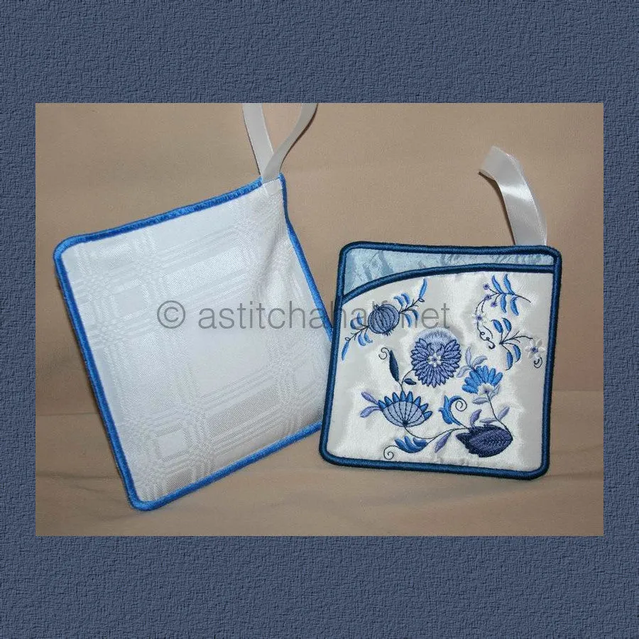 Blue Onion Pot Holders