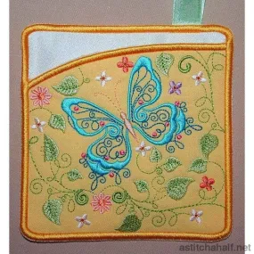 Butterfly Blue Pot Holders