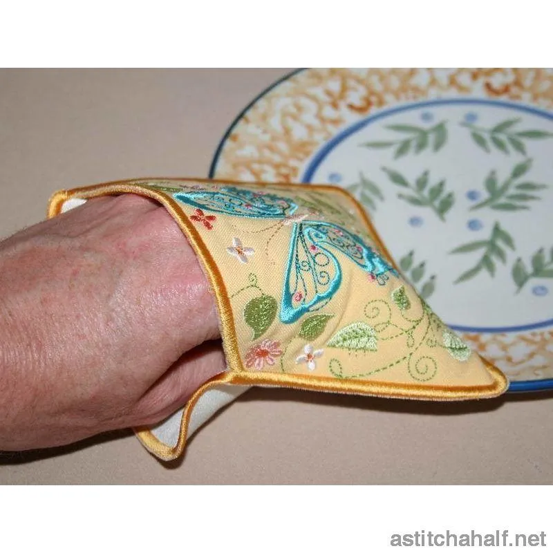 Butterfly Blue Pot Holders