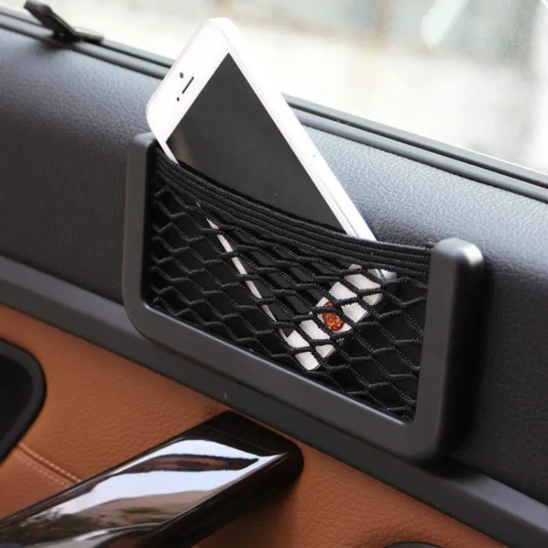 Car Seat Elastic Mesh Net Bag / Phone Holder / Pocket Organizers