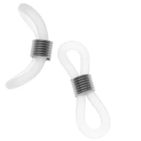 Ends For Eyeglass Chain / Holder, Silver Tone (24 Pieces)