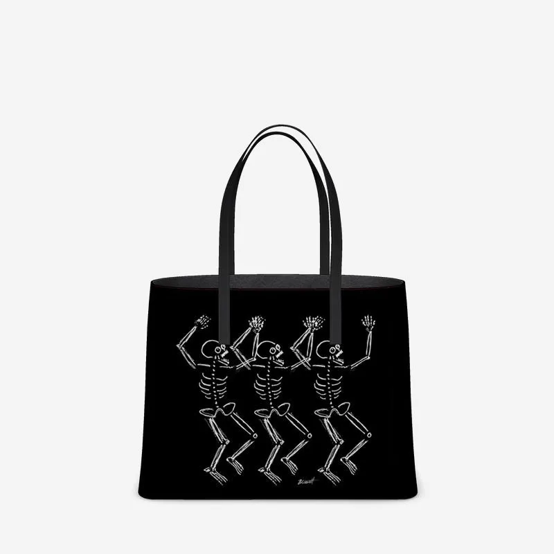 Eskeleto Bailando X3 Leather Tote (Textured)