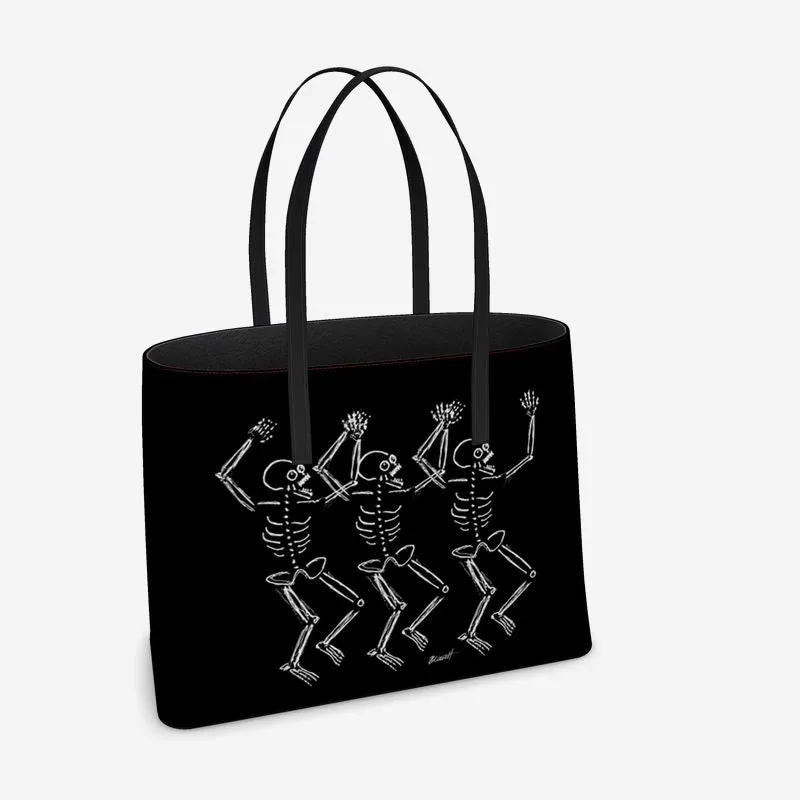 Eskeleto Bailando X3 Leather Tote (Textured)