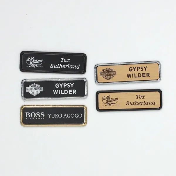 Gold Name Badge Holders - Medium Size - Pack of 20