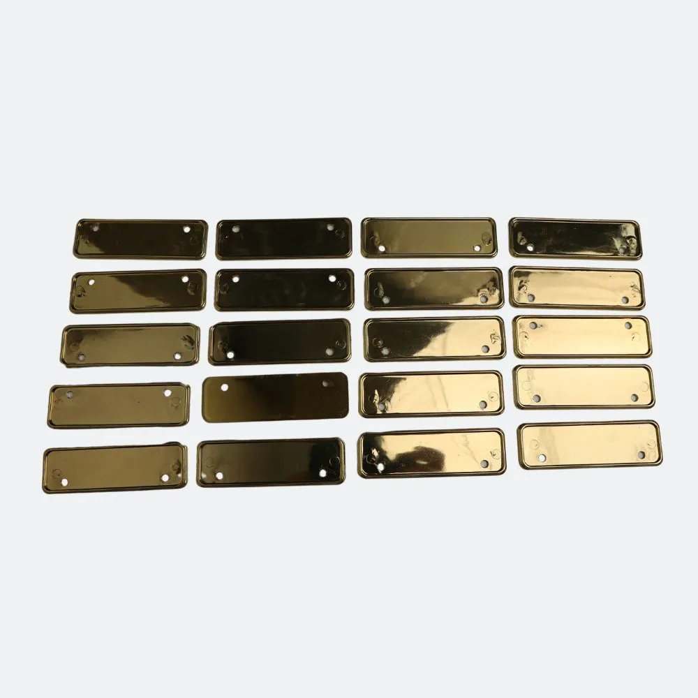 Gold Name Badge Holders - Medium Size - Pack of 20