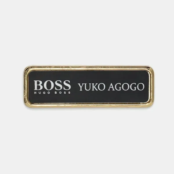 Gold Name Badge Holders - Medium Size - Pack of 20
