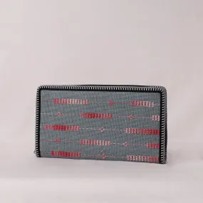 Grey - Tribal Embroidery Jute Passport Cover