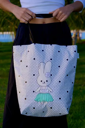 Hawaii Tote Atasha Rabbit Honey Comb Lace & Allover Pattern (Reversible)