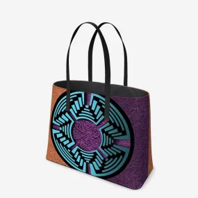 Hiosik Futurism I Leather Tote (Textured)