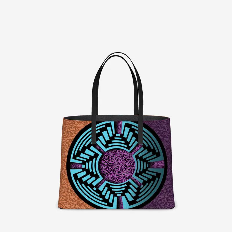Hiosik Futurism I Leather Tote (Textured)