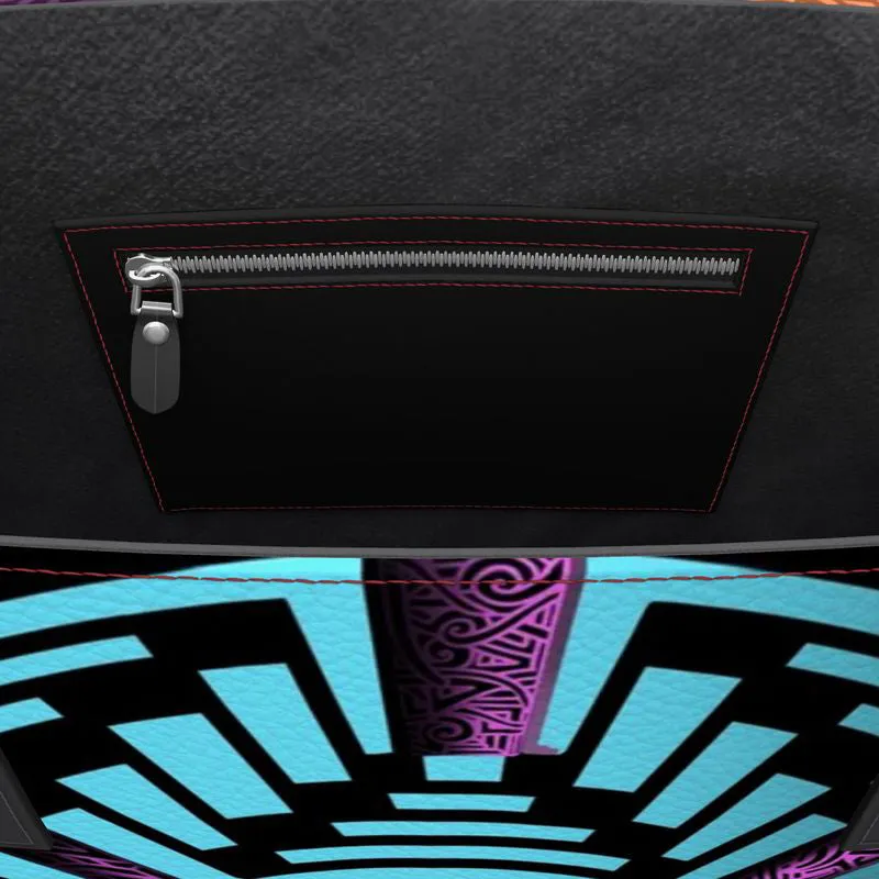 Hiosik Futurism I Leather Tote (Textured)
