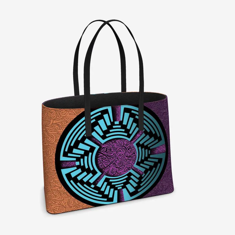 Hiosik Futurism I Leather Tote (Textured)