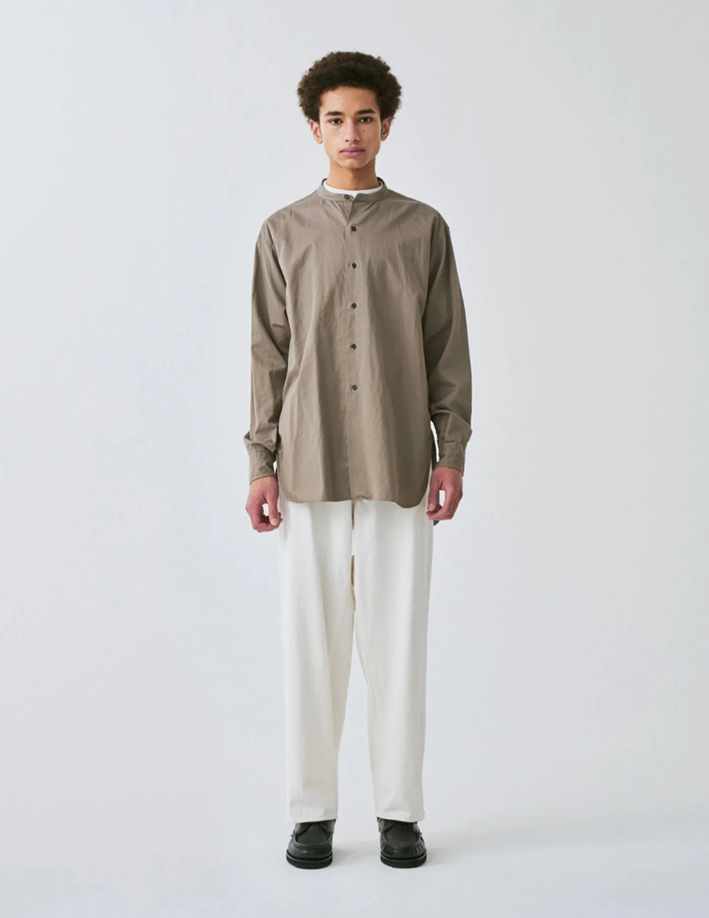 KS22FSH03 GARMENT DYED STAND COLLAR SHIRT