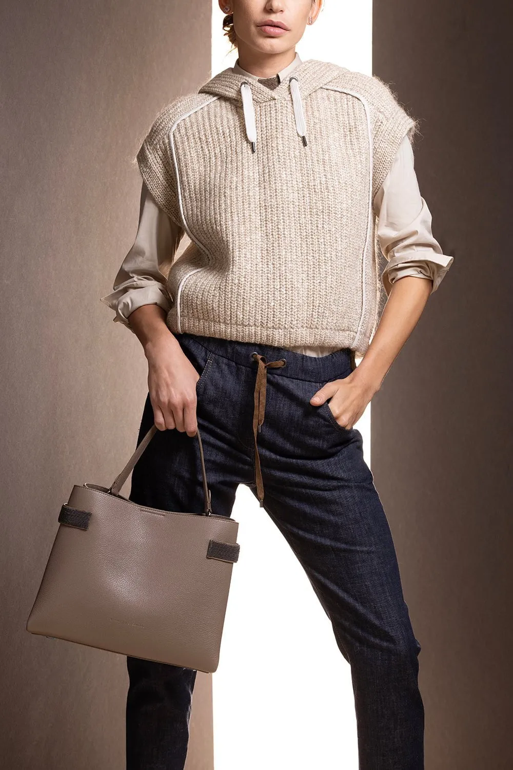 Leather Monili Tote Bag