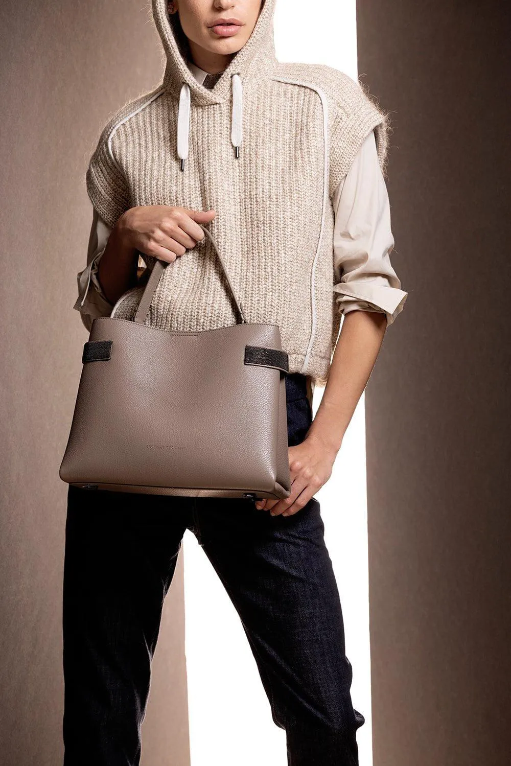 Leather Monili Tote Bag
