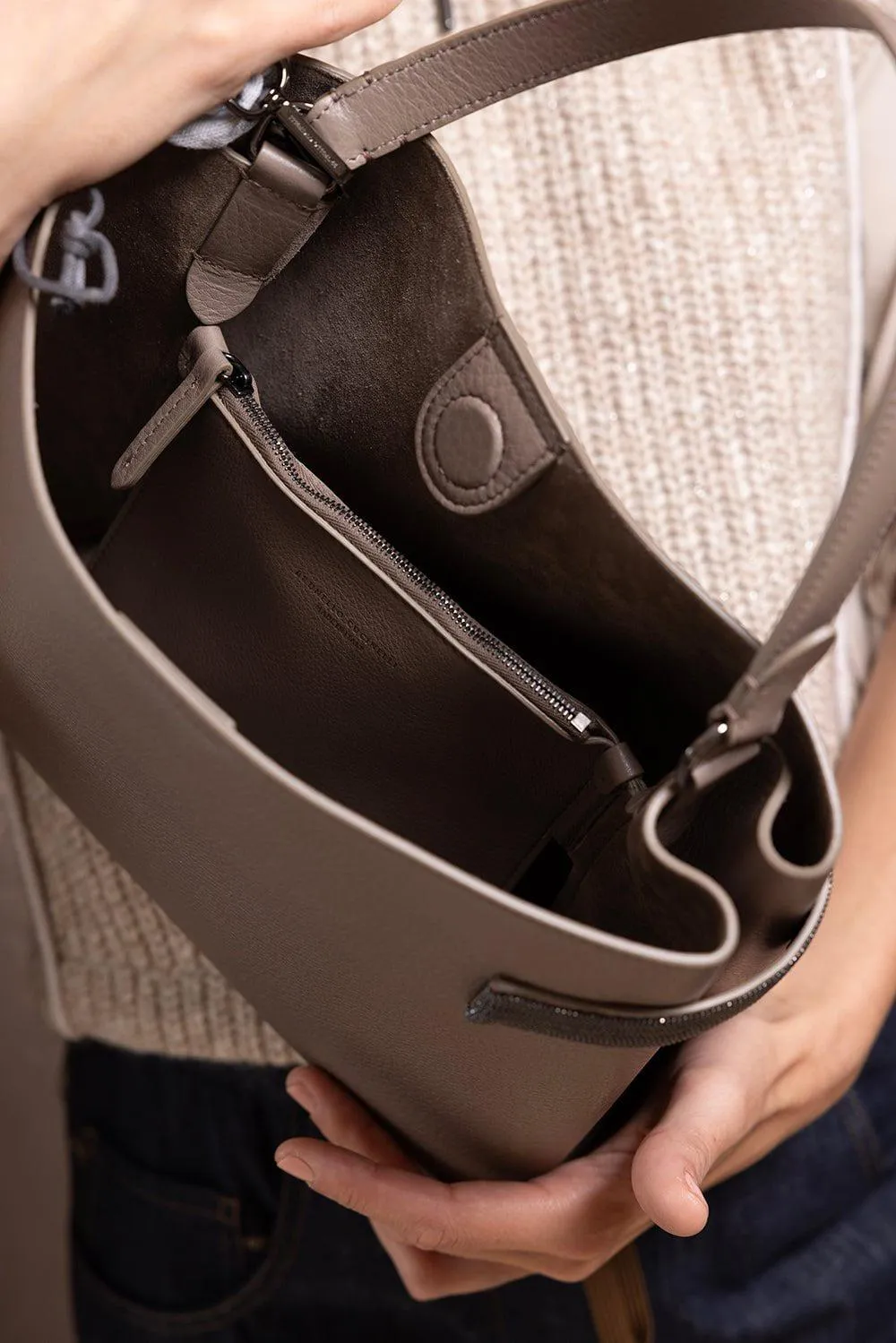 Leather Monili Tote Bag