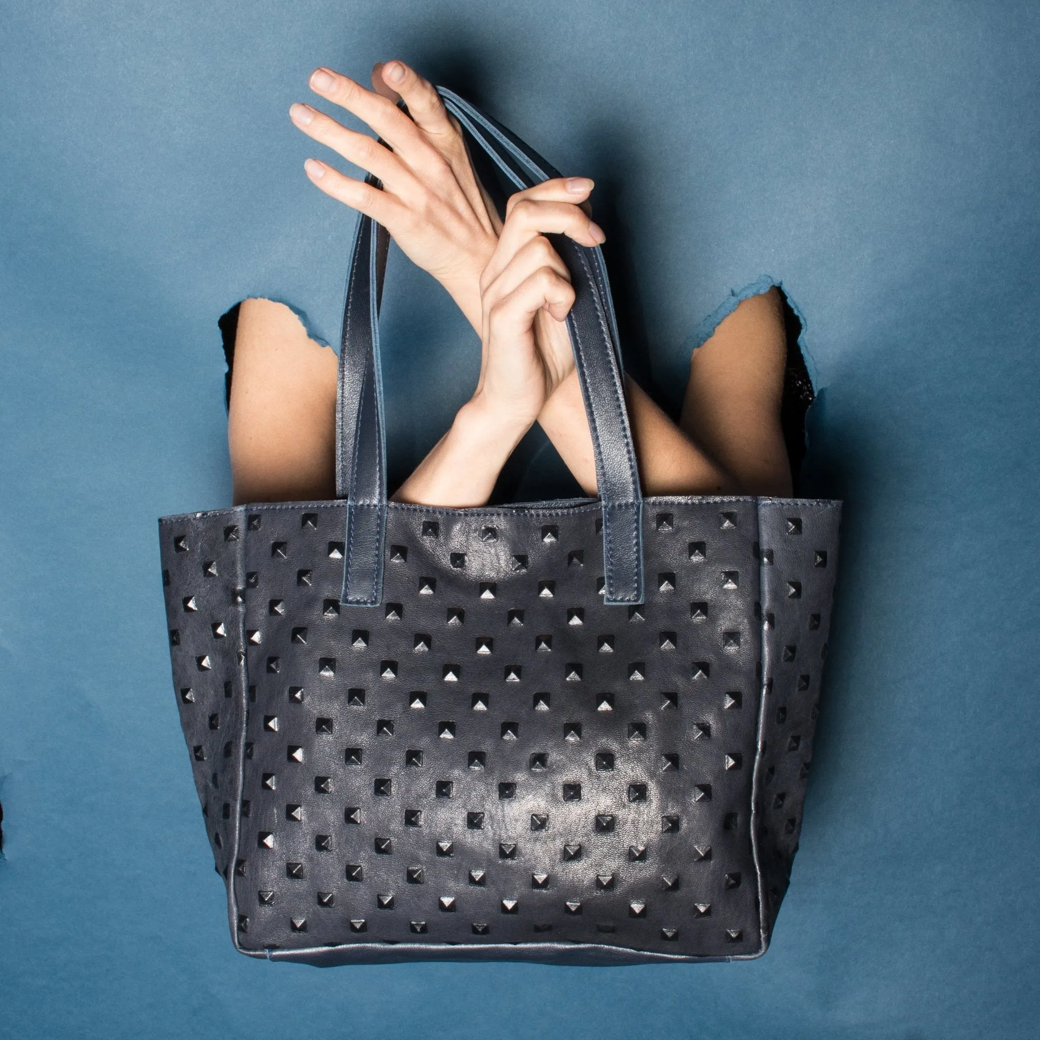 LINA Navy Studded