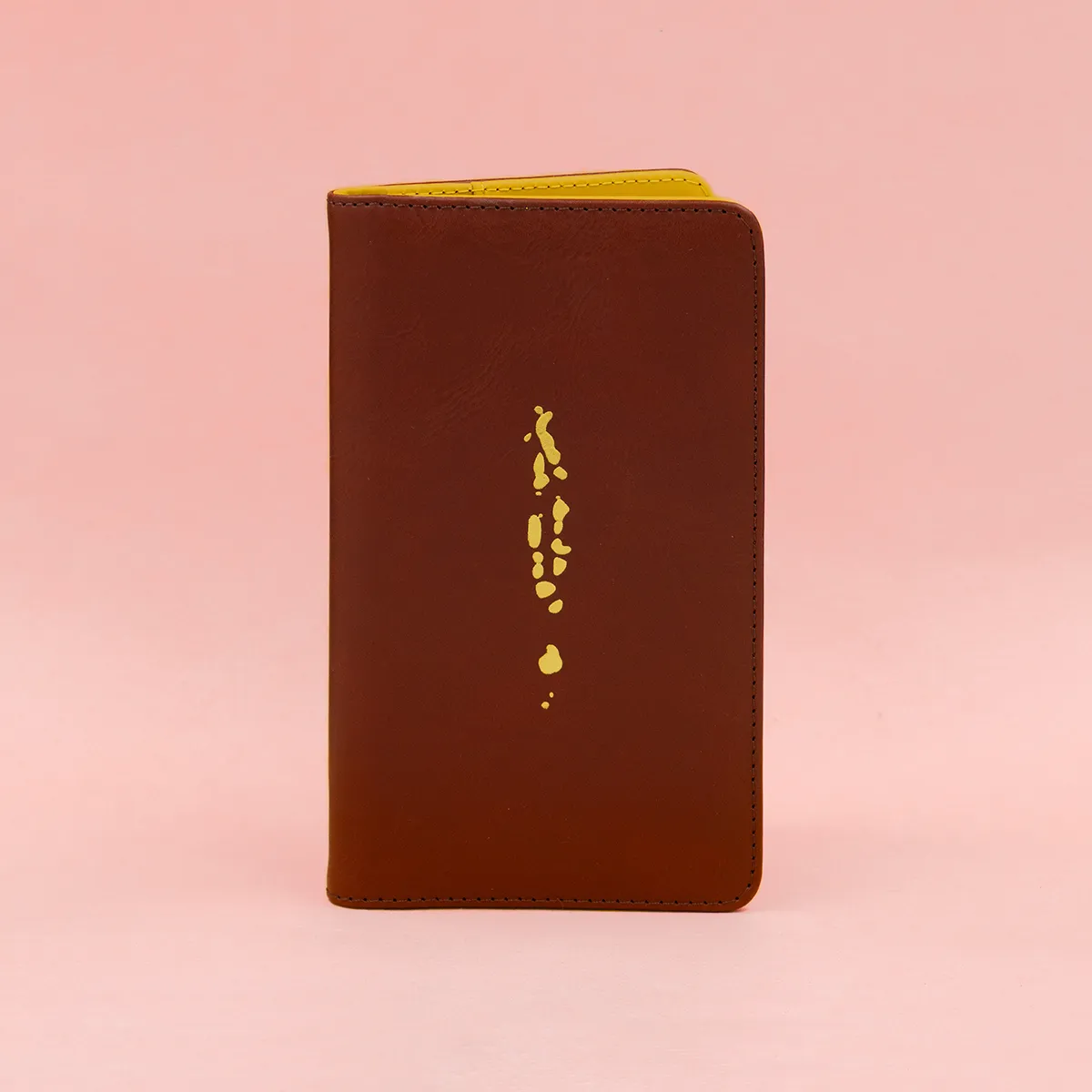 Maldives Map Travel Wallet (Crimson/Yellow)