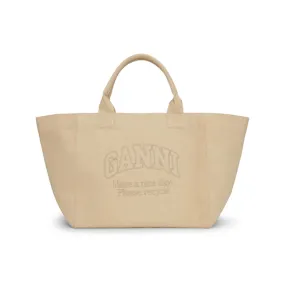 Oversized Canvas Tote Bag (Almond Milk)