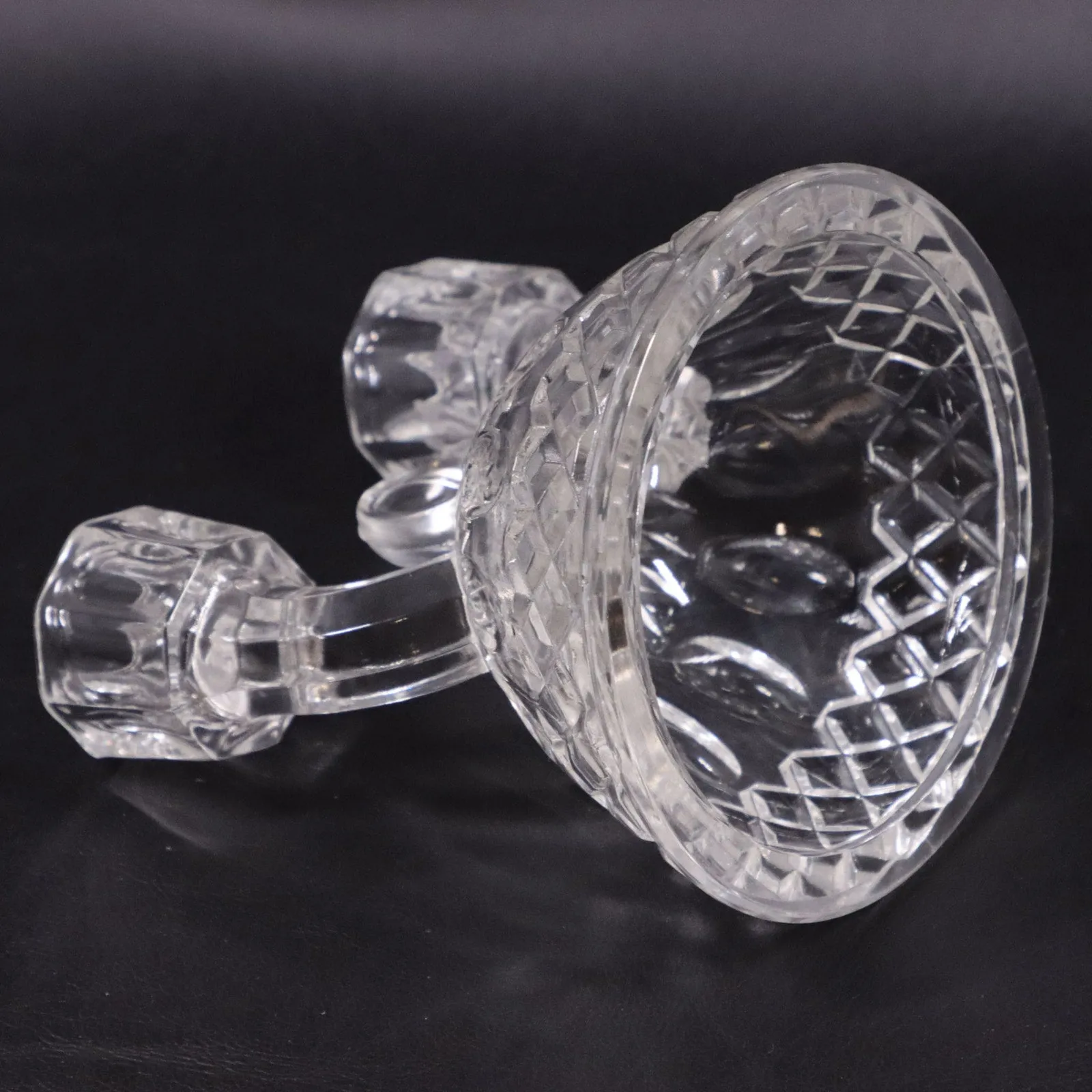 Pair Imperial Glass Tradition 165 Double Taper Candlestick Holders 1930's