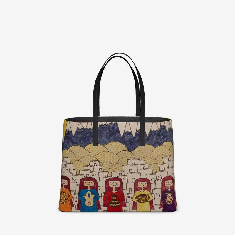 Pueblo Girls Leather Tote (Textured)