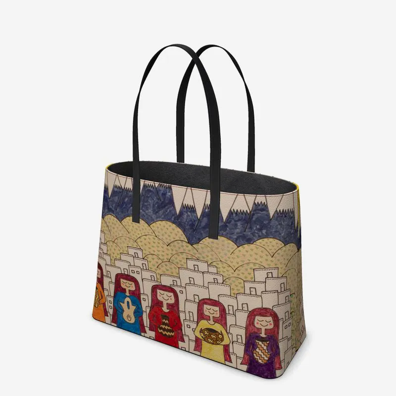 Pueblo Girls Leather Tote (Textured)