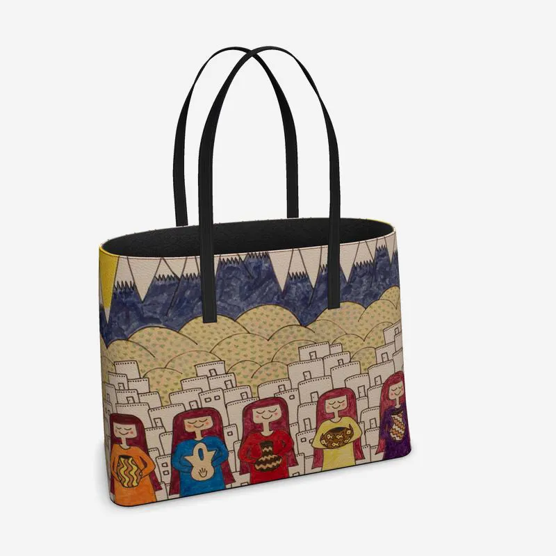 Pueblo Girls Leather Tote (Textured)