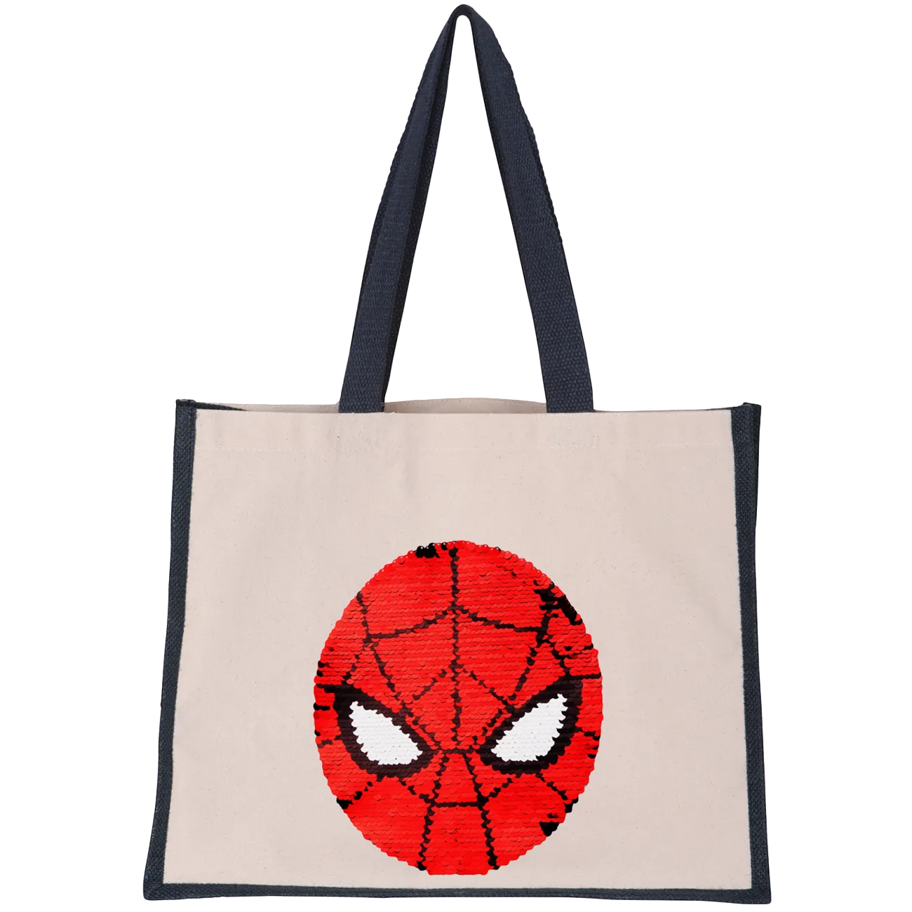 Reversible Sequin Spiderman Midi Tote Bag