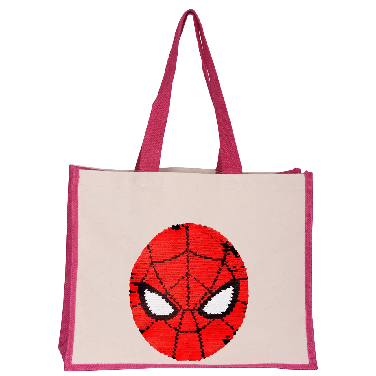 Reversible Sequin Spiderman Midi Tote Bag