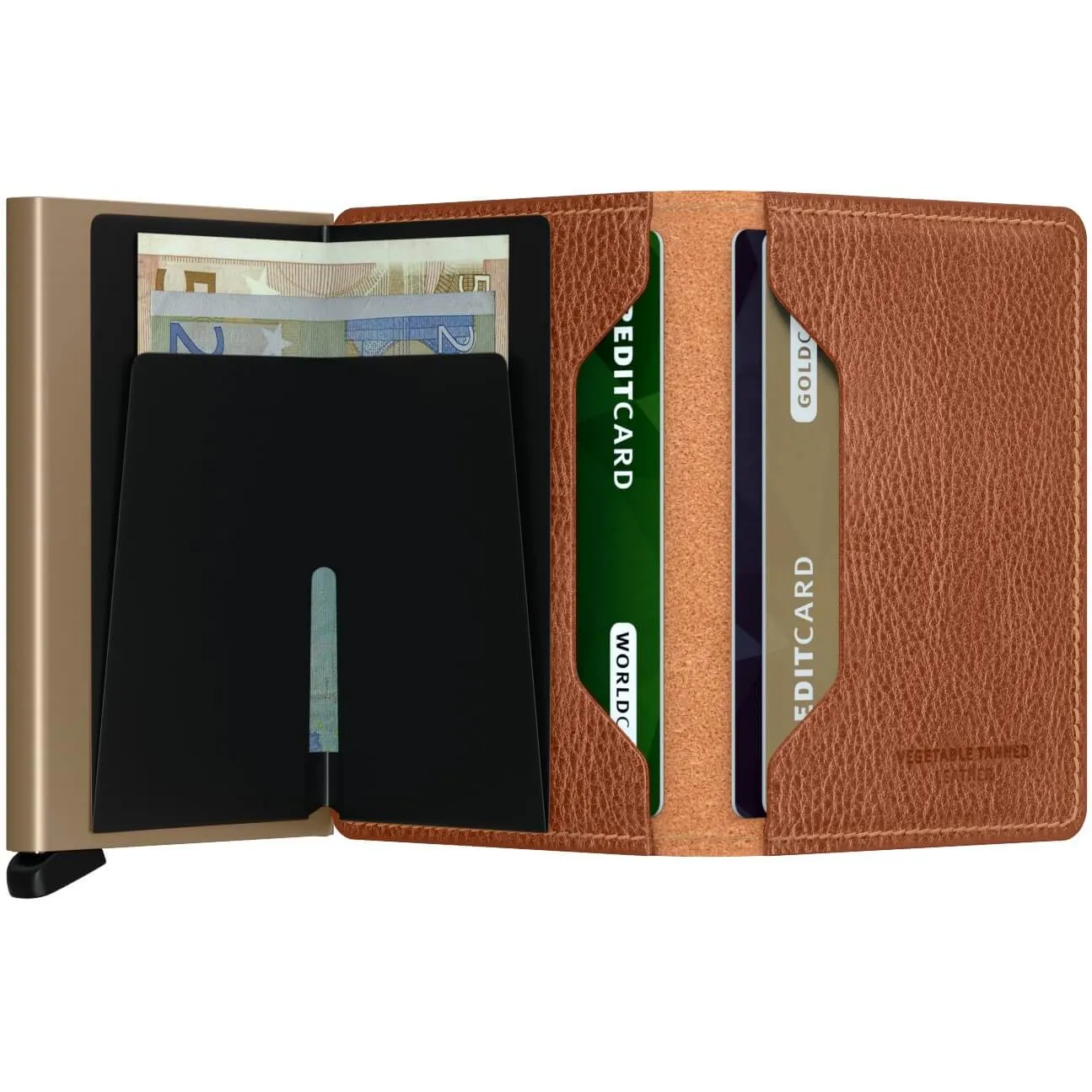 Slimwallet Veg Tanned - Caramello-Sand