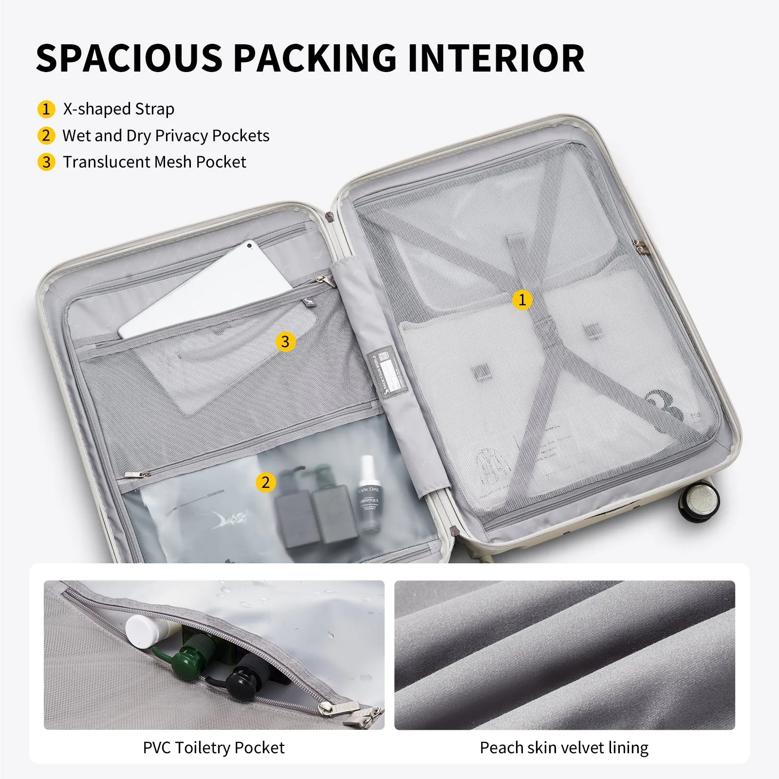 SMOOTH Luggage Sets 2 Piece  20'' Carry-on   28'' Check-in