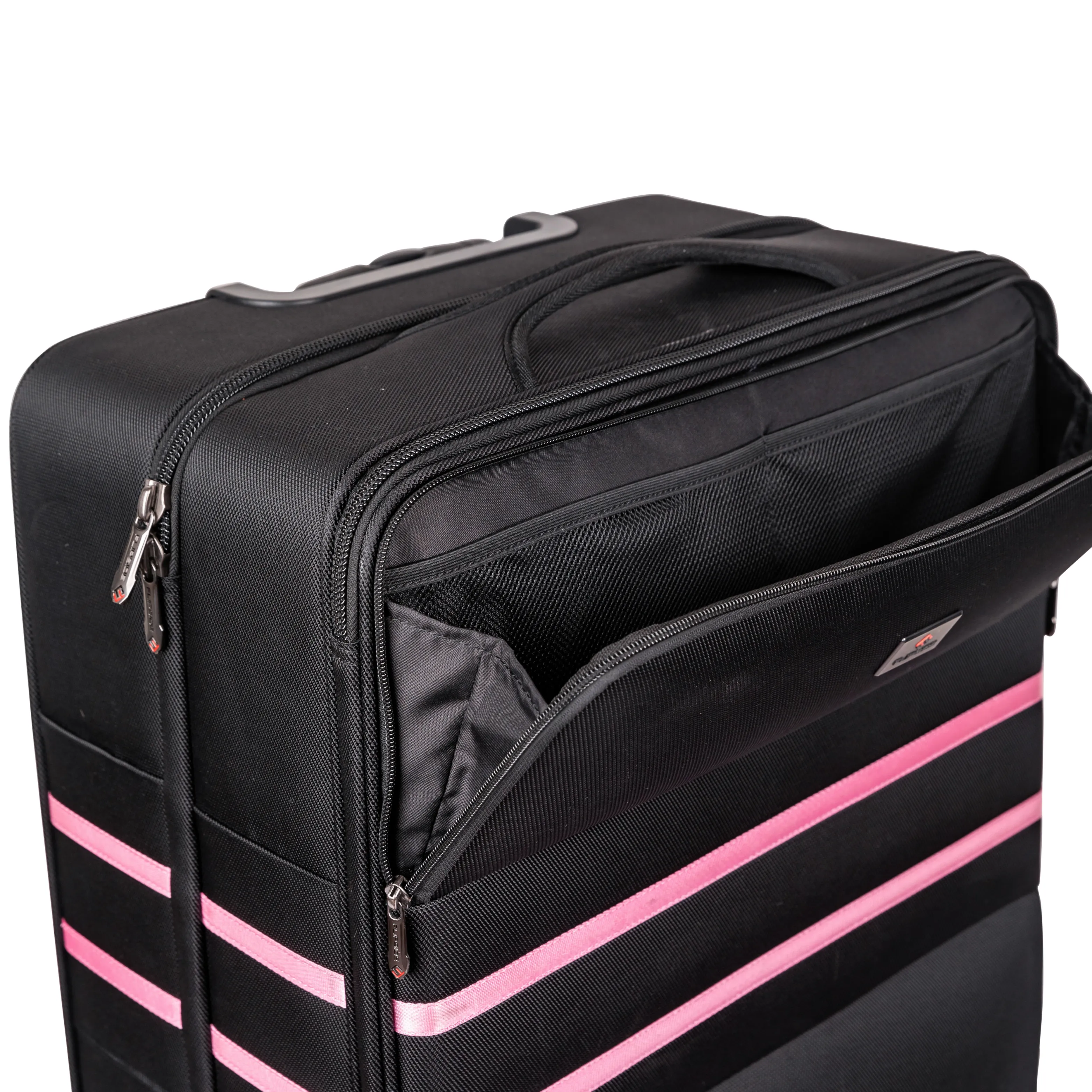 The Jazzy 26" Check-Bag (Pink Stripes)