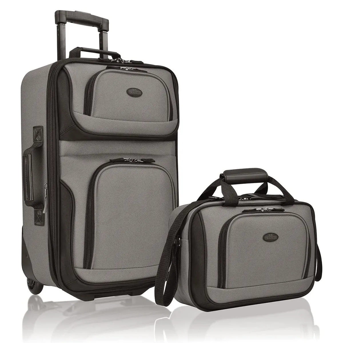 U.S. Traveler Rio Rugged Fabric Expandable Carry-on Luggage Set, 2 Wheel
